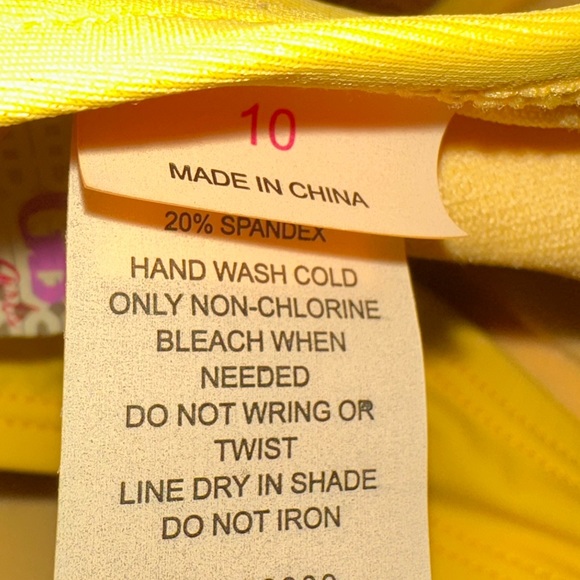 GB yellow one shoulder bikini set - Picture 3 of 4